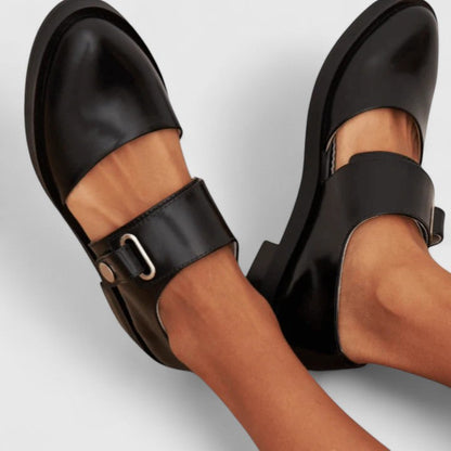 Chaussures Mary Jane Femme Cuir Véritable Bride Réglable - PanierRoyale