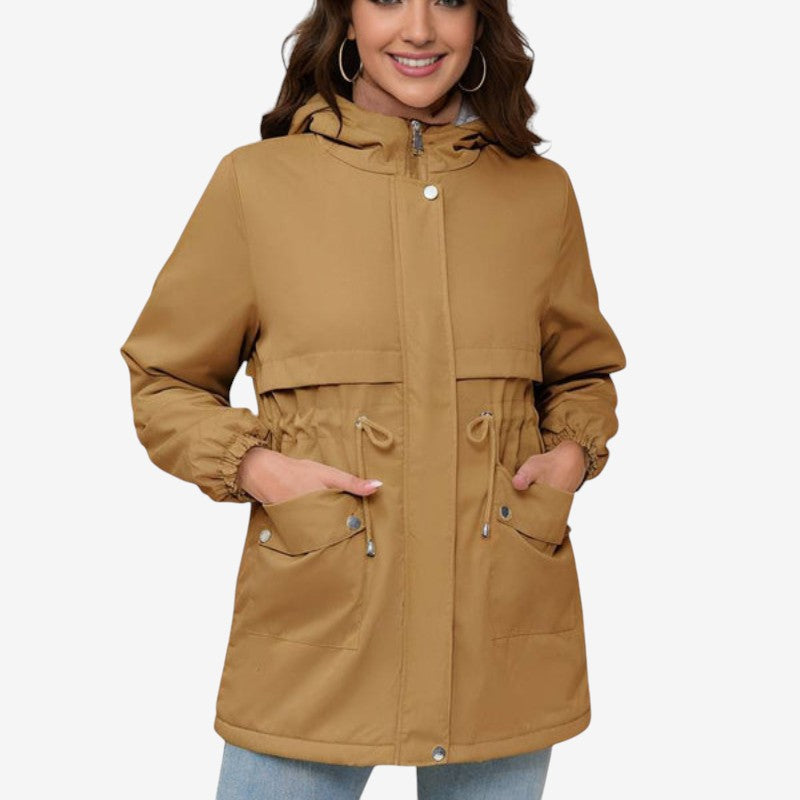 Doudoune Hiver Femme à Capuchon et Manches Longues
