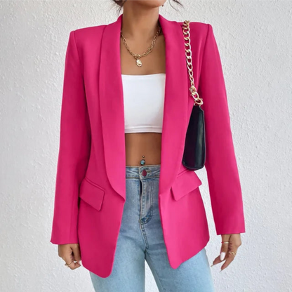 Blazer Femme Chic Grande Taille Longue Manche
