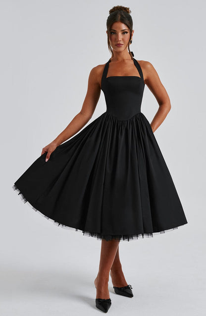 Robe de mariée invitée midi élégante pour femmes
