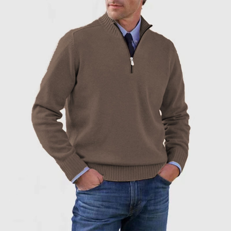 Pull Homme Rouge Bordeaux en Laine Douce