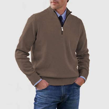 Pull Homme Rouge Bordeaux en Laine Douce