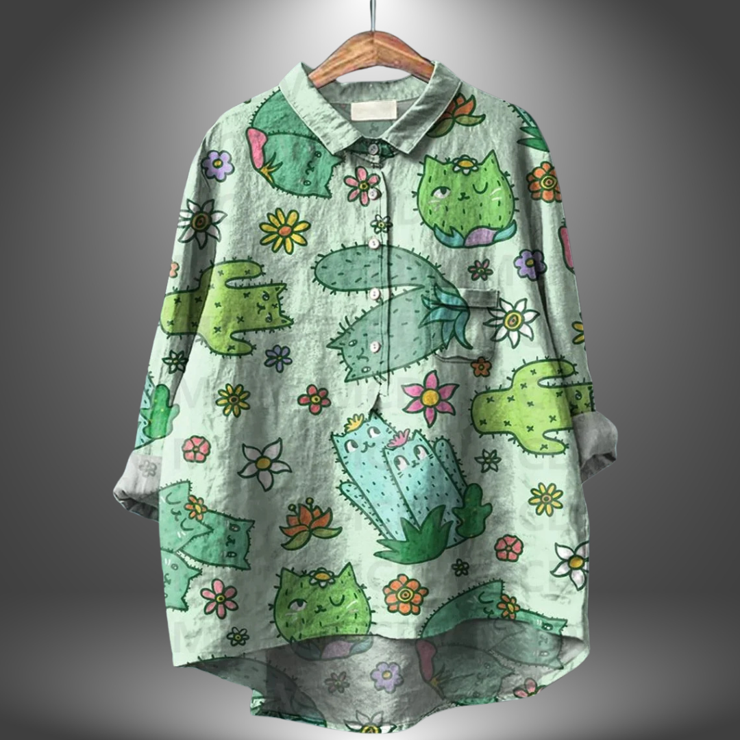 Chemise Manches Courtes Florale Femme Élégante
