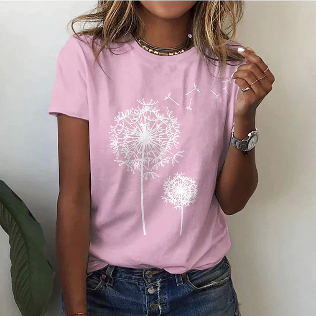 T-shirt Femme Décontracté Manches Courtes Imprimé