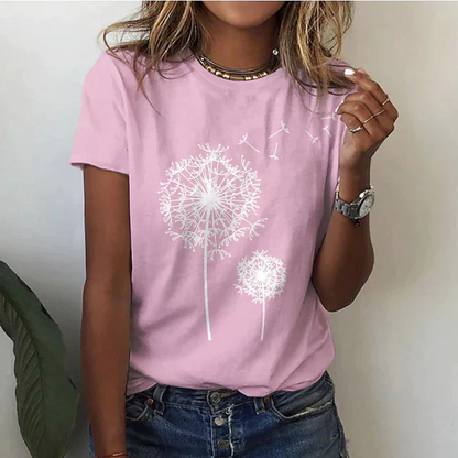 T-shirt Femme Décontracté Manches Courtes Imprimé