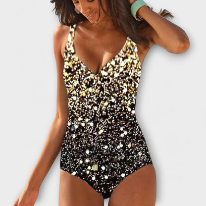 Maillot de bain une pièce Femme Col V croisé Froncé gainant