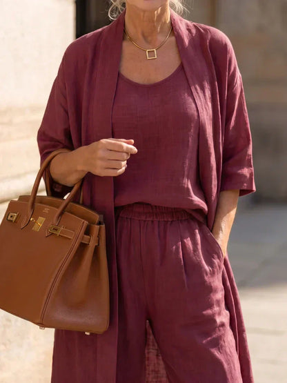 Ensemble Femme Kimono Fluide et Pantalon Ample