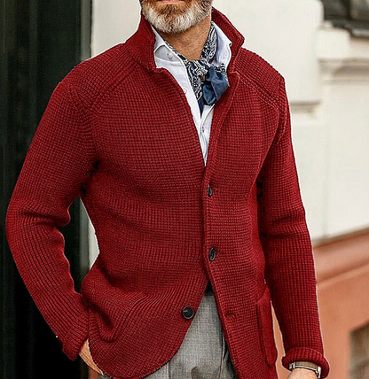 Blazer Homme Élégant col chemisé manches longues
