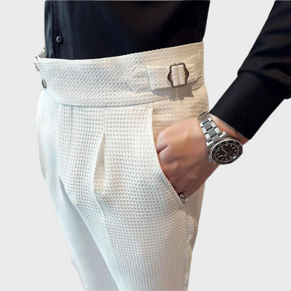 Pantalon Homme Carreaux Élastiqué Haut de Gamme