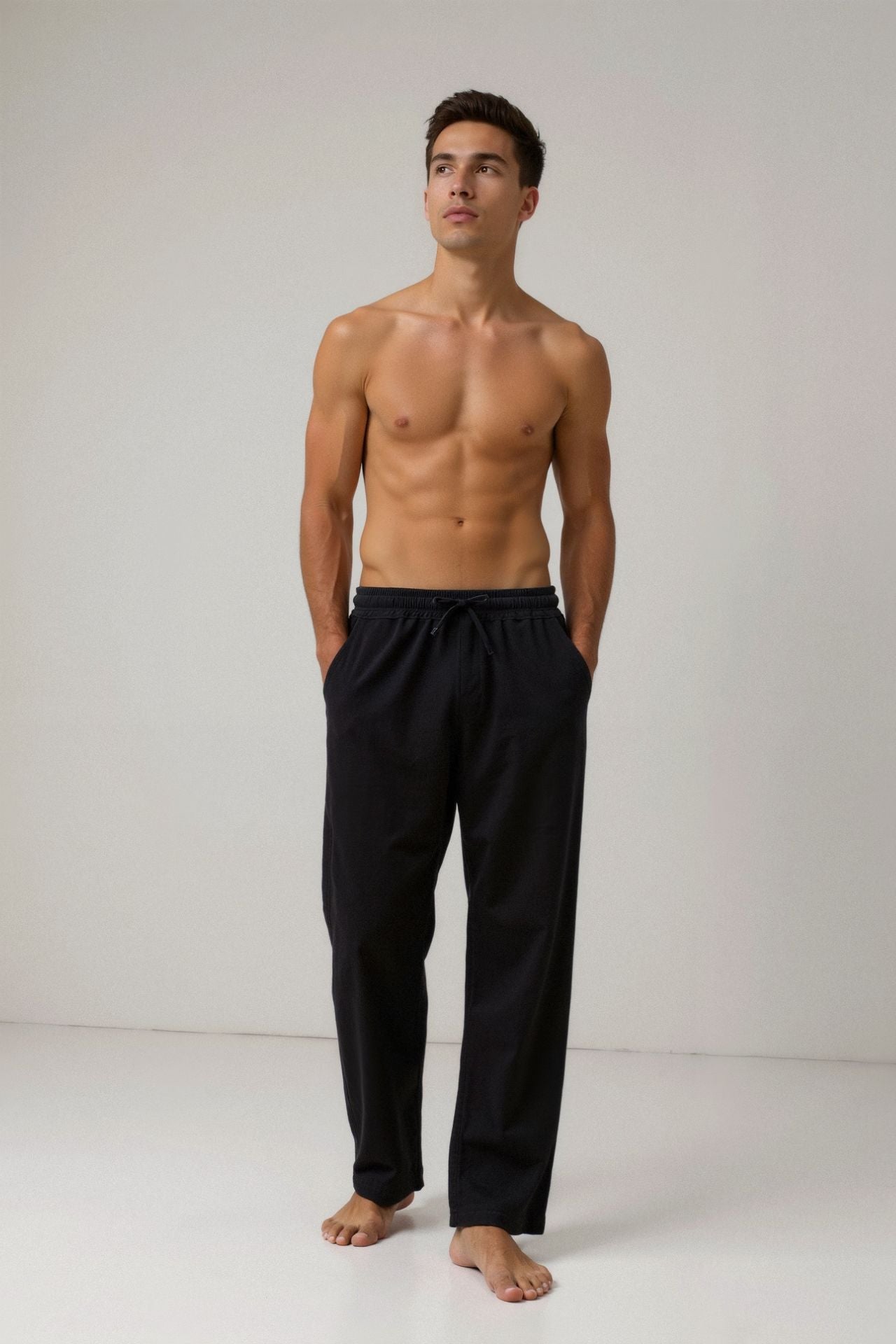Pantalon de survêtement Homme Blanc avec Cordons de Serrage