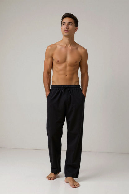 Pantalon de survêtement Homme Blanc avec Cordons de Serrage