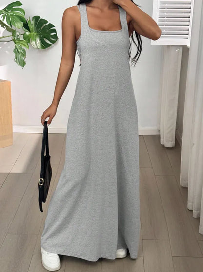 Robe longue Femme Effet Deux Pièces Découpes Latérales