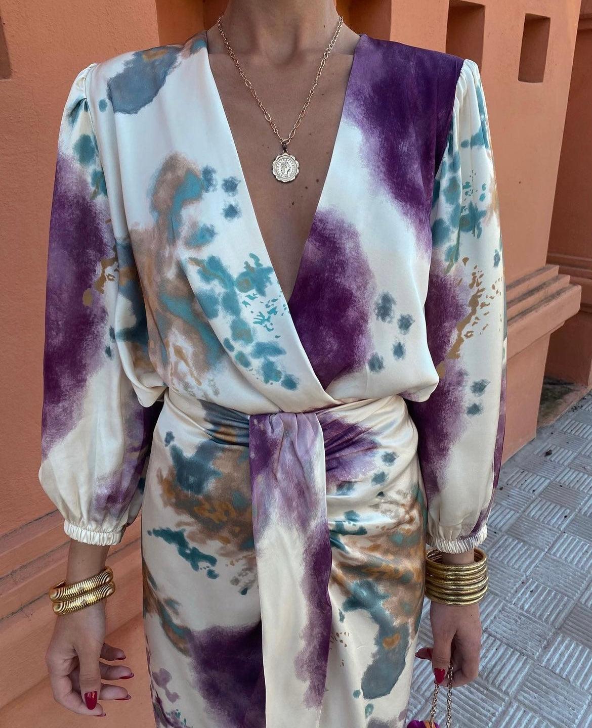 Robe Femme Coupe Fluide Décolleté en V