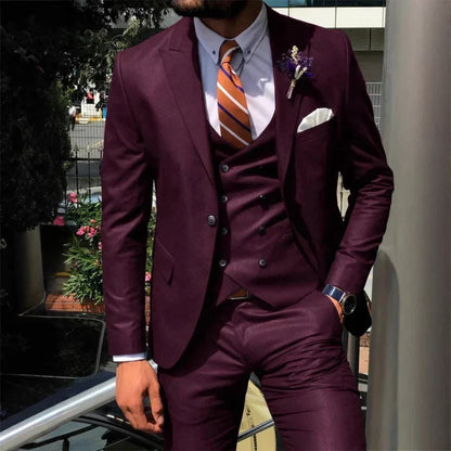 Costume Mariage Homme Classique Tailleur Noir Slim Fit