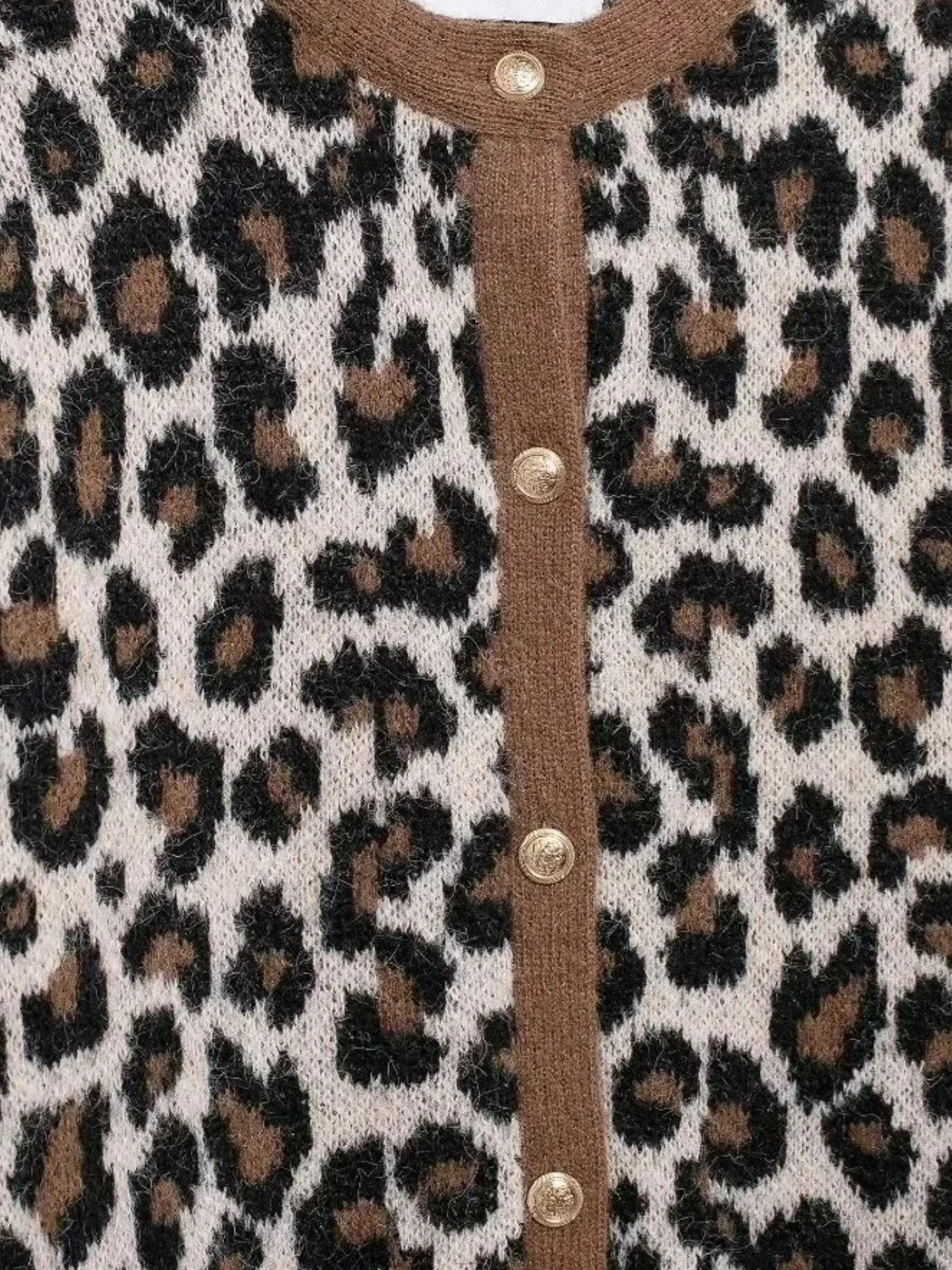 Cardigan Leopard Noir et Blanc Femme