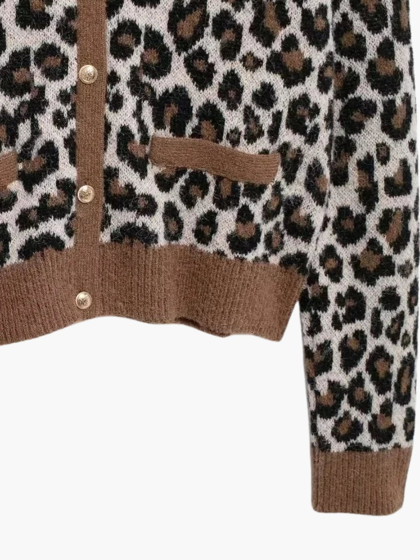Cardigan Leopard Noir et Blanc Femme