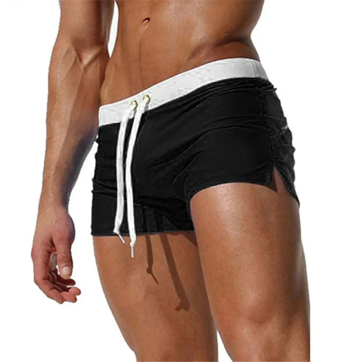 Short de Bain Homme Élastique avec Cordon Réglable