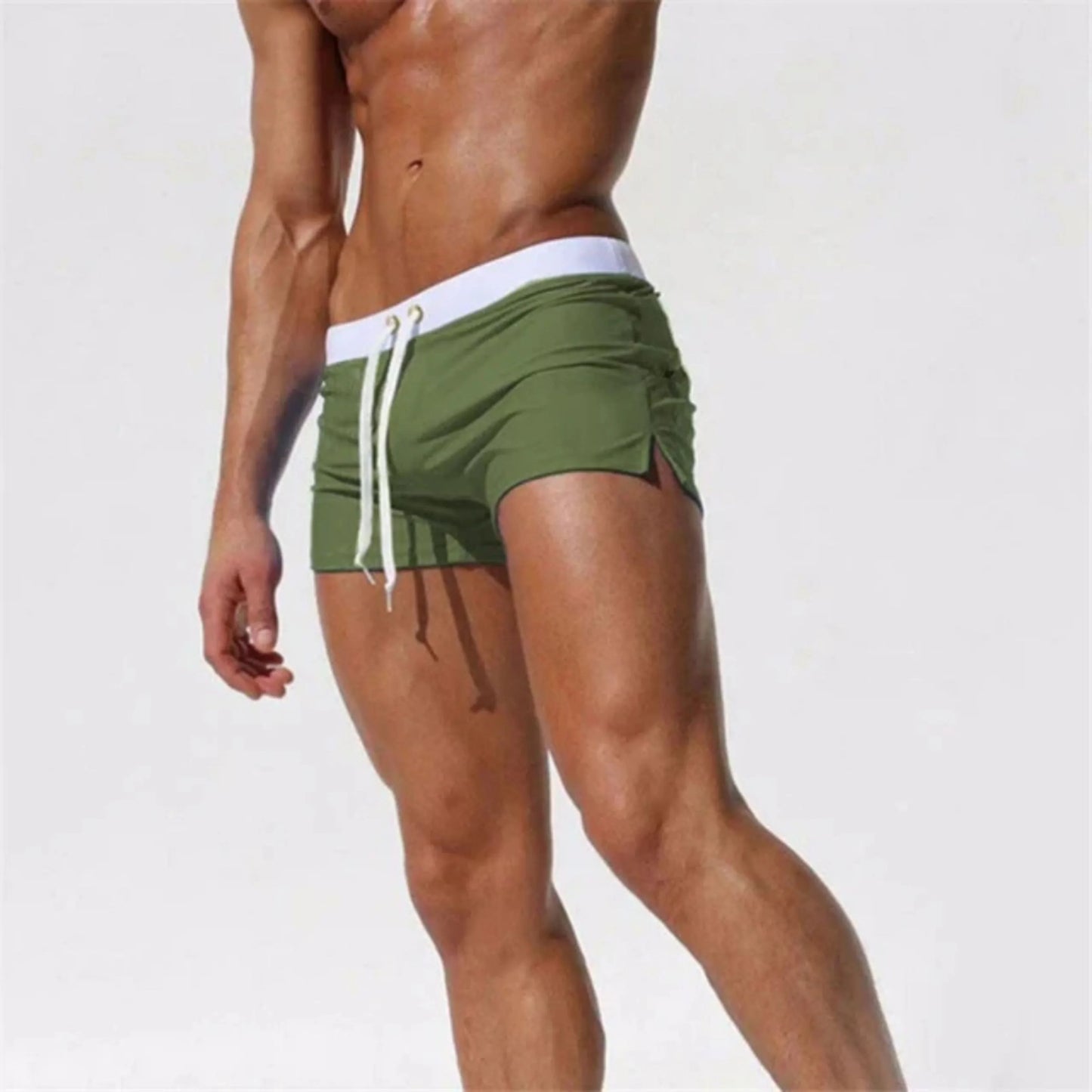 Short de Bain Homme Élastique avec Cordon Réglable