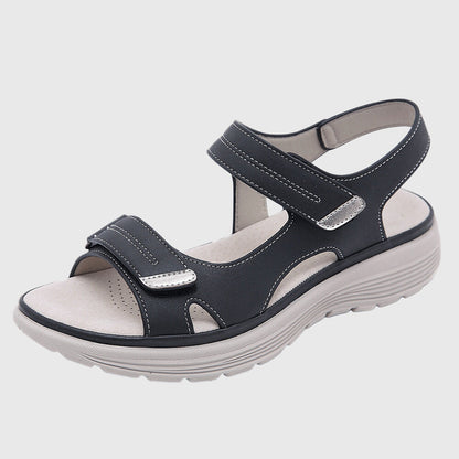 Sandale Femme à Bout Ouvert et Fermeture Velcro