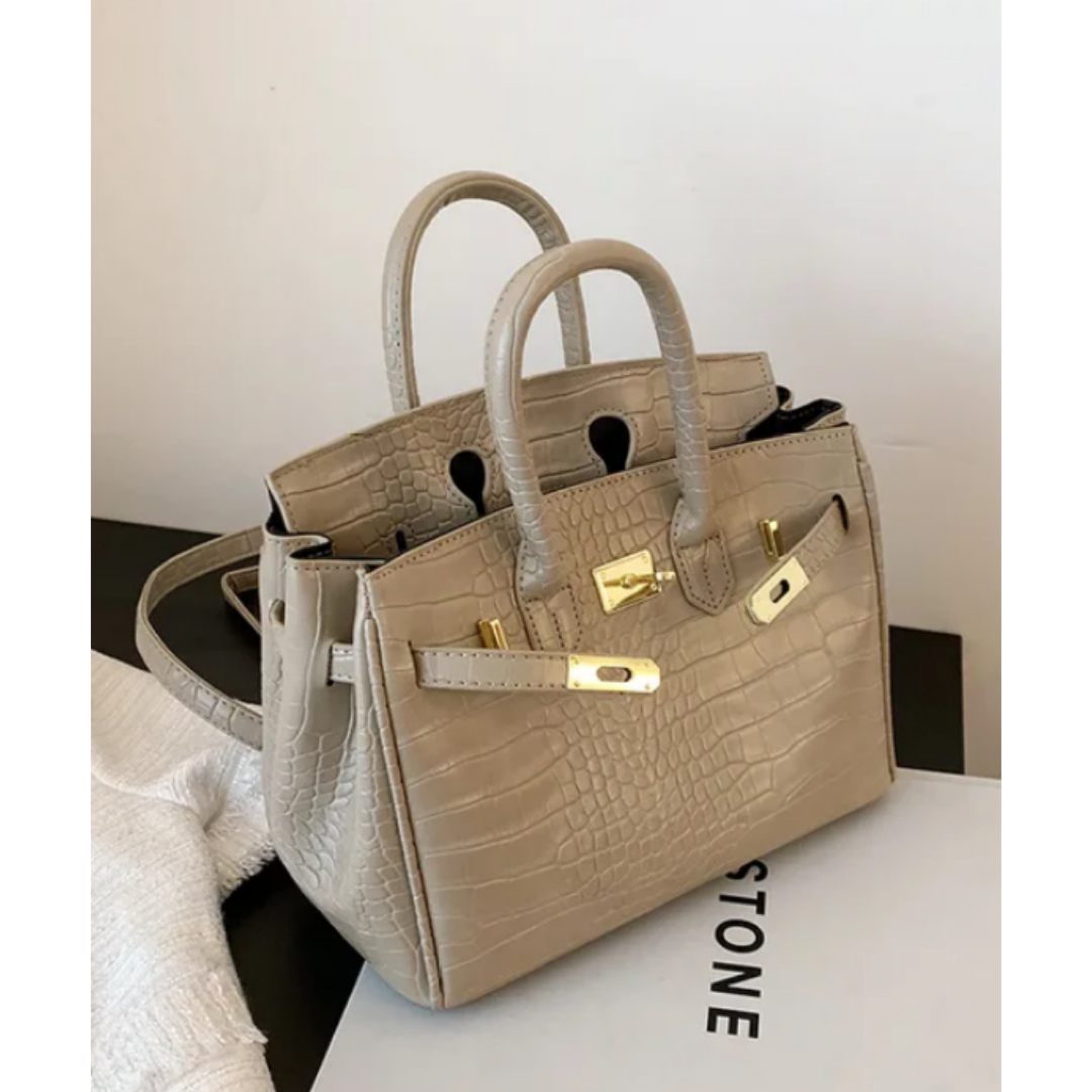 Sac à main en cuir blanc femme élégant avec sangles réglables