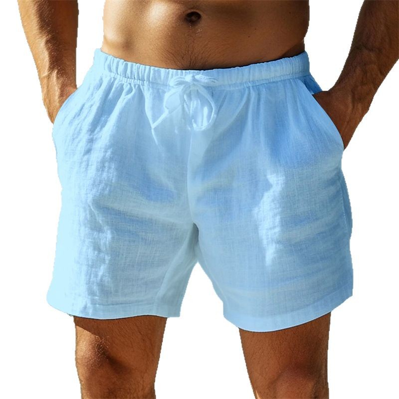 Short Homme Lin Coton Confortable pour Été