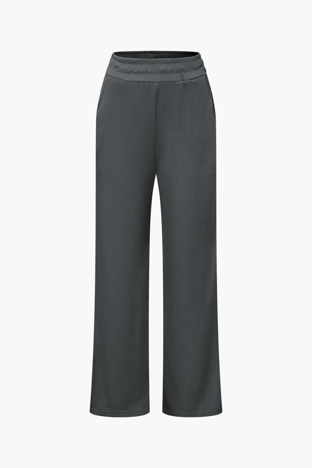 Ensemble Deux Pièces Élégant Asymétrique et Pantalon Large