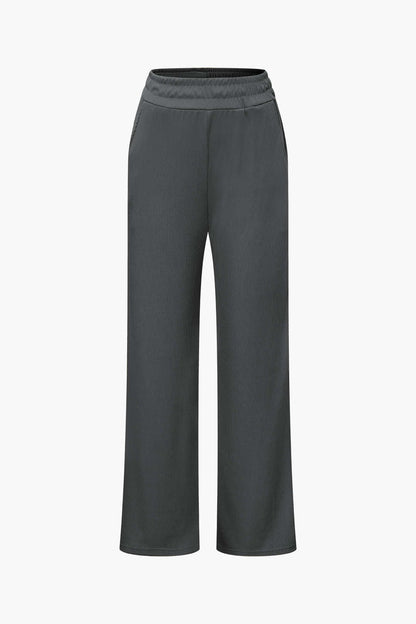 Ensemble Deux Pièces Élégant Asymétrique et Pantalon Large