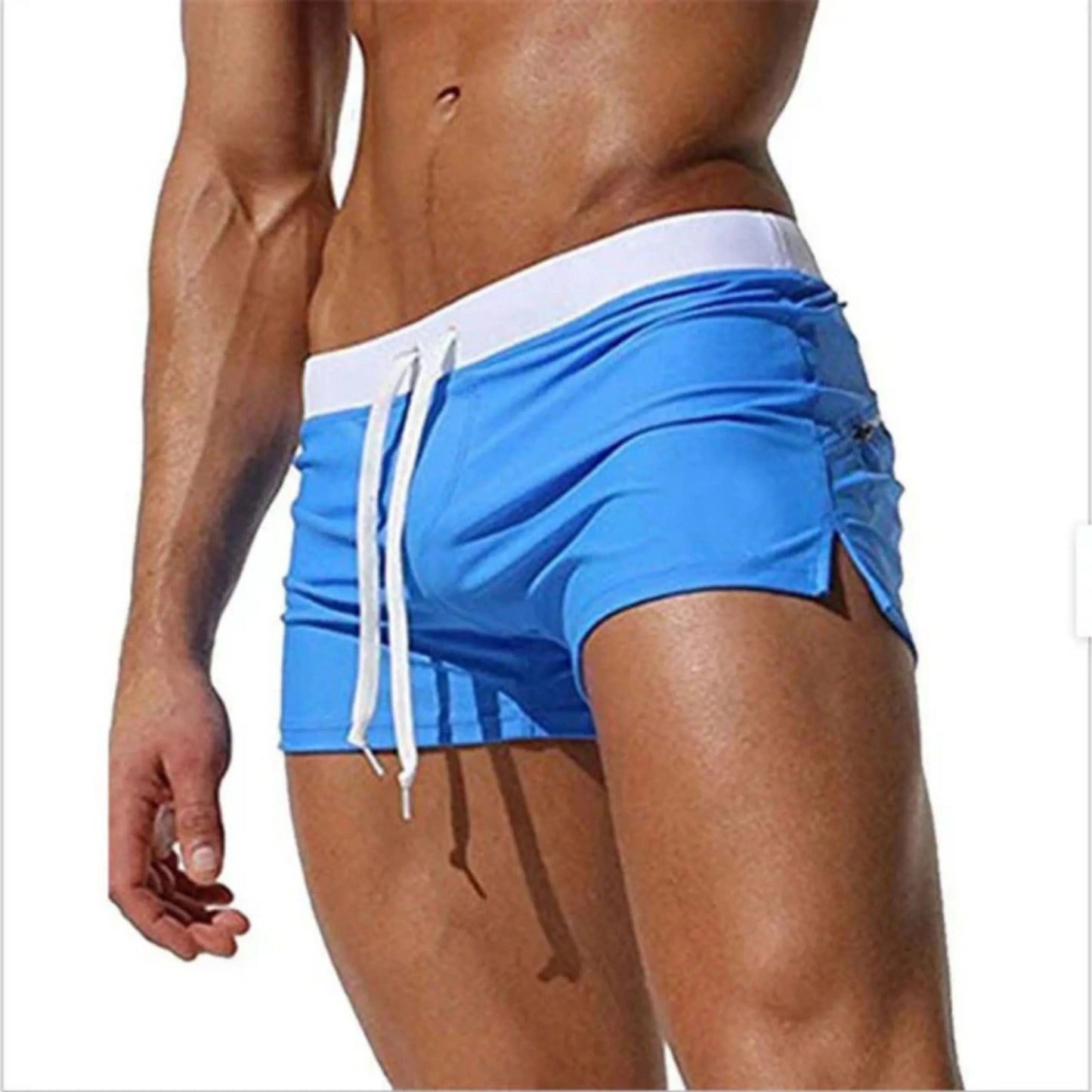 Short de Bain Homme Élastique avec Cordon Réglable