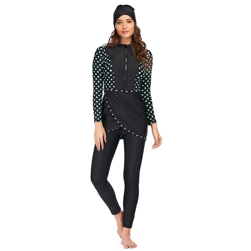 Robe Ensemble 3 Pièces Col Rond Manches Longues Féminin