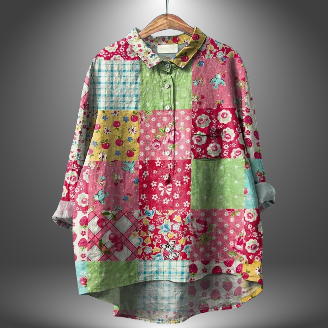 Chemise Manches Courtes Florale Femme Élégante