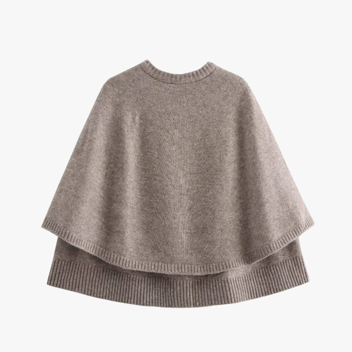 Chloé | Écharpe Cape à Boutons et Ourlet Dégradé