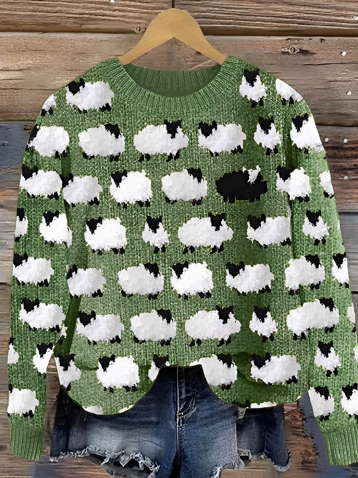 Pull Femme Hiver Doux et Confortable à Motif Animalier - PanierRoyale