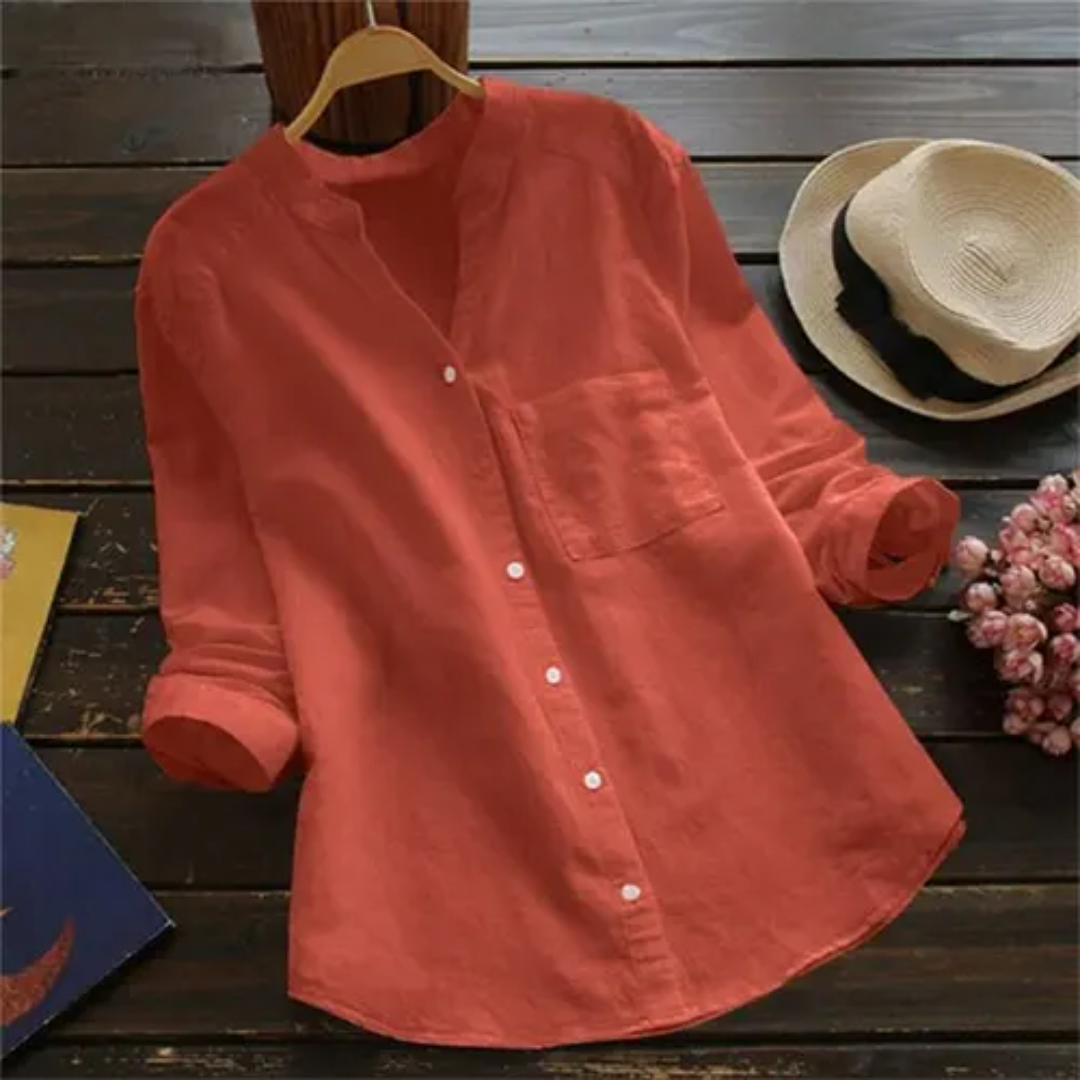 Chemise Femme Manches Longues en Coton pour Été - PanierRoyale