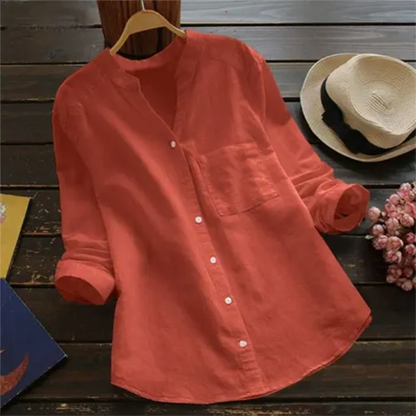 Chemise Femme Manches Longues en Coton pour Été - PanierRoyale