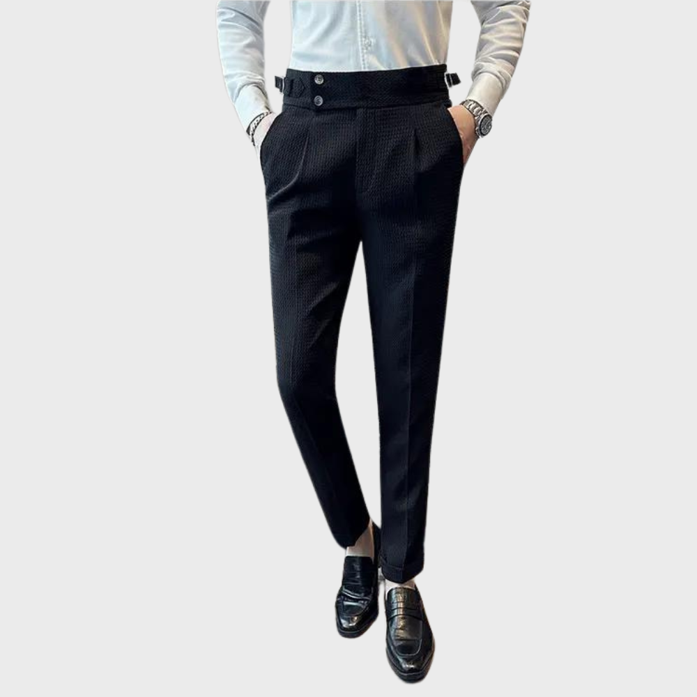 Pantalon Homme Carreaux Élastiqué Haut de Gamme