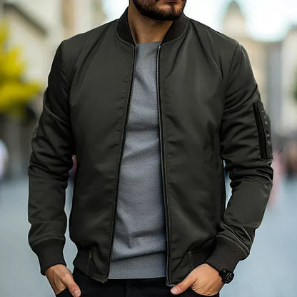 Blouson Homme Marine Classique à Manches Longues