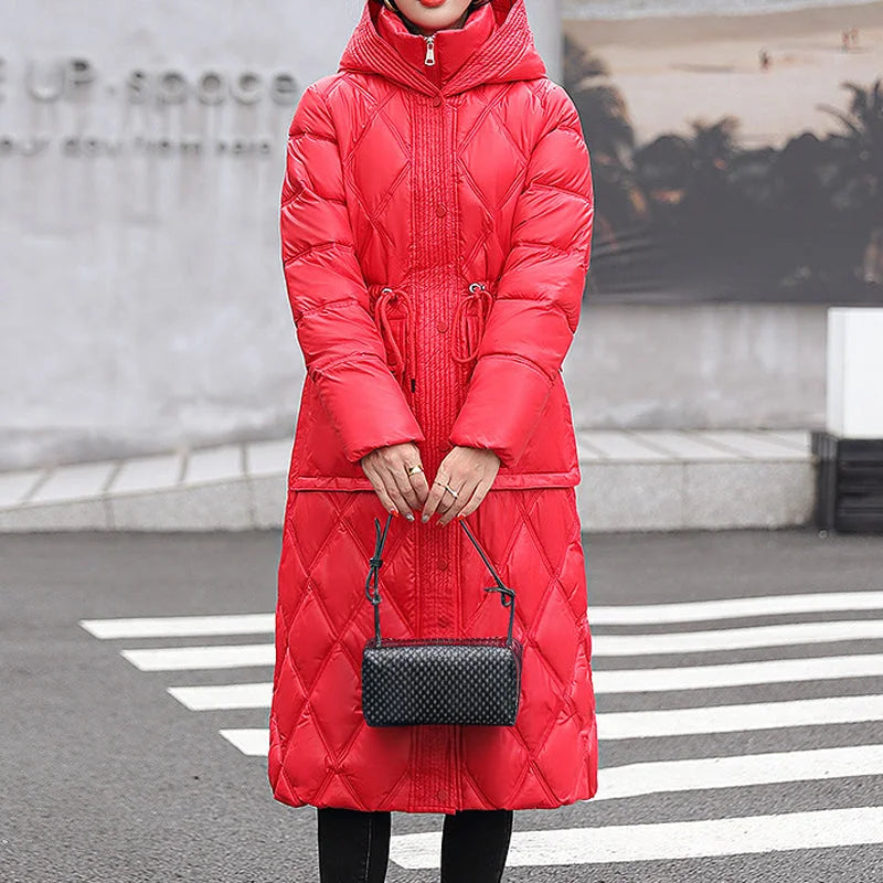 Veste Femme Hiver Doublée et Chaude à Capuchon