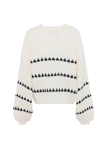 Pullover Femme Élégant Vanille Doux - BerlinGlamour