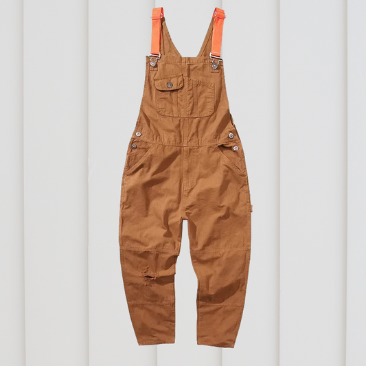 Salopette décontractée coton beige pour homme et femme - PanierRoyale