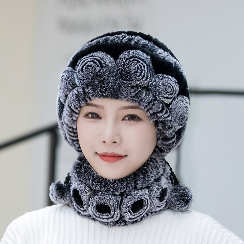 Bonnet Femme Hiver Fourré Doux et Confortable - PanierRoyale