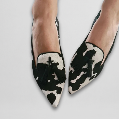 Mocassins Féminins à Bout Pointu et Semelle Plate pour Bureau