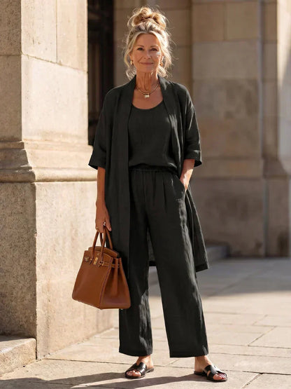 Ensemble Femme Kimono Fluide et Pantalon Ample