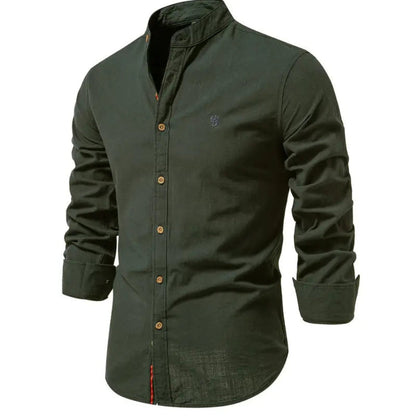Chemise Homme à Manches Longues en Coton Doux