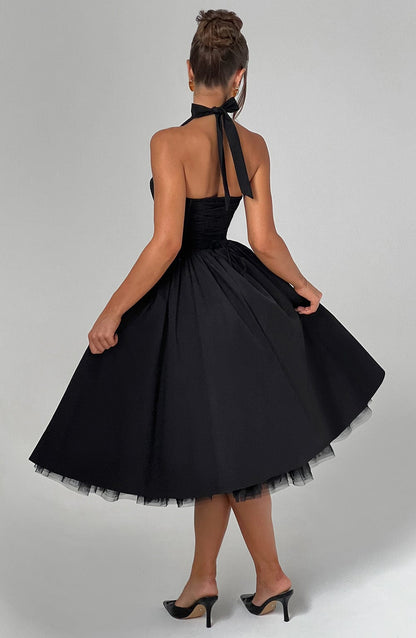 Robe de mariée invitée midi élégante pour femmes