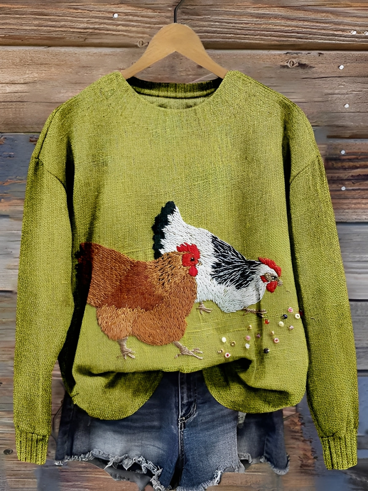 Pull Femme Hiver Doux et Confortable à Motif Animalier