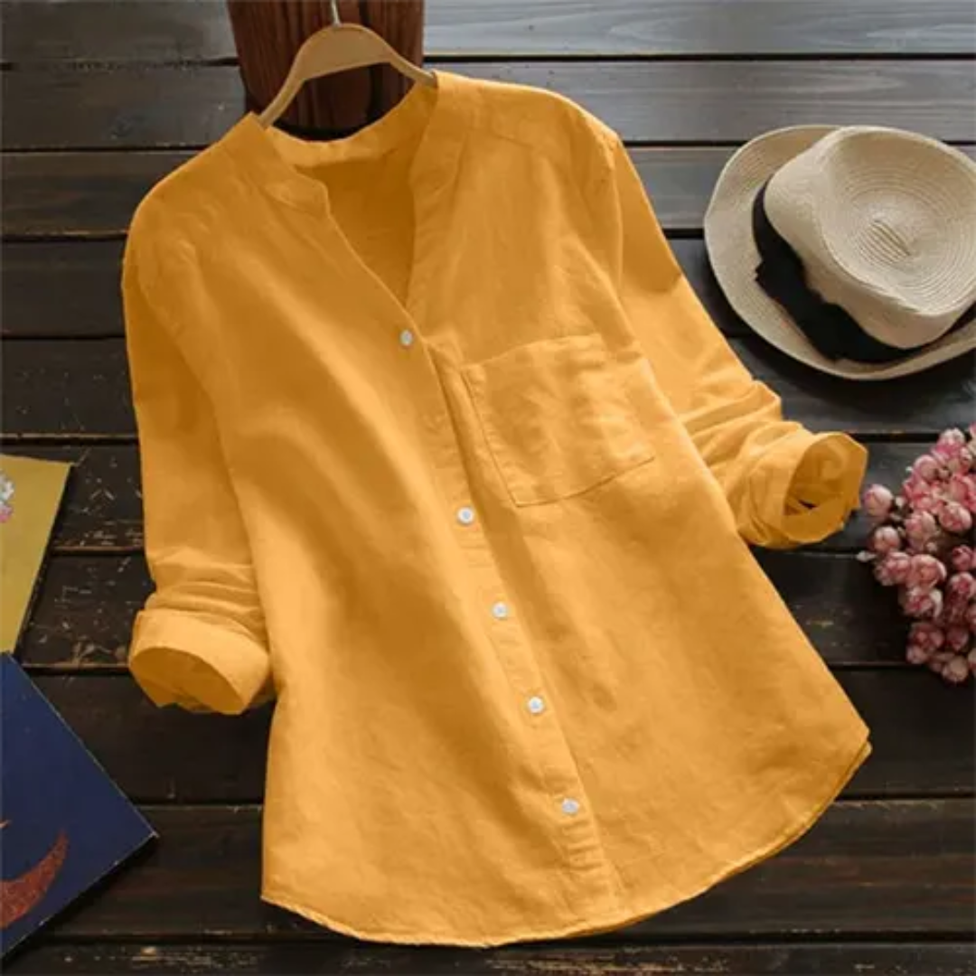 Chemise Femme Manches Longues en Coton pour Été