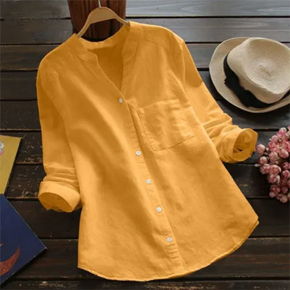 Chemise Femme Manches Longues en Coton pour Été