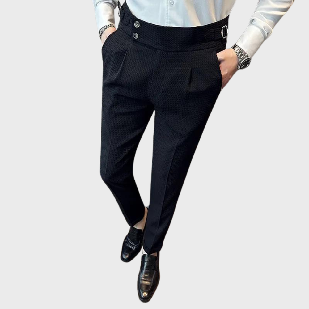 Pantalon Homme Carreaux Élastiqué Haut de Gamme