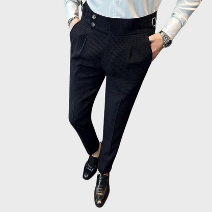 Pantalon Homme Carreaux Élastiqué Haut de Gamme