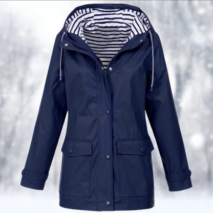 Veste femme à capuche avec fermeture éclair et poches avant